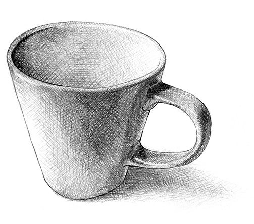 drawing of a mug